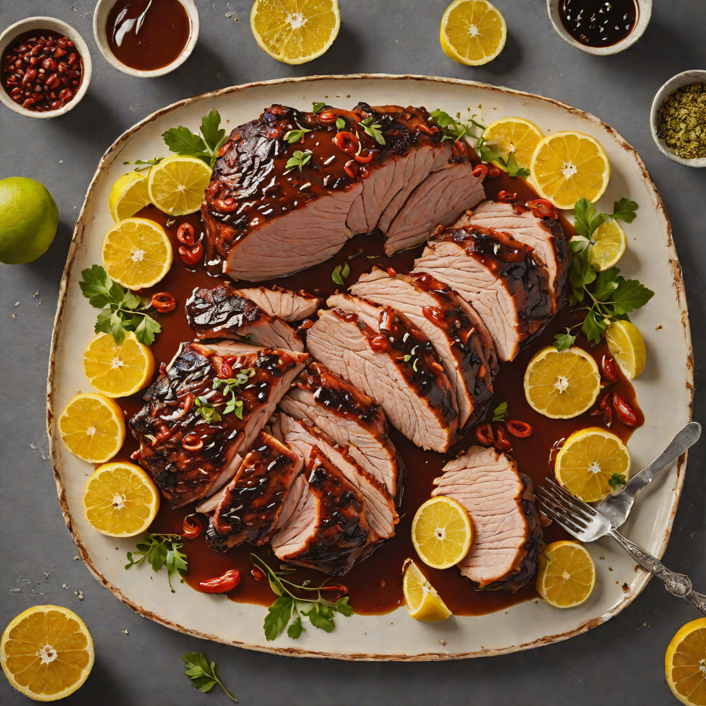 Slow-Roasted Pork Shoulder with Citrus and Ancho Chile Glaze