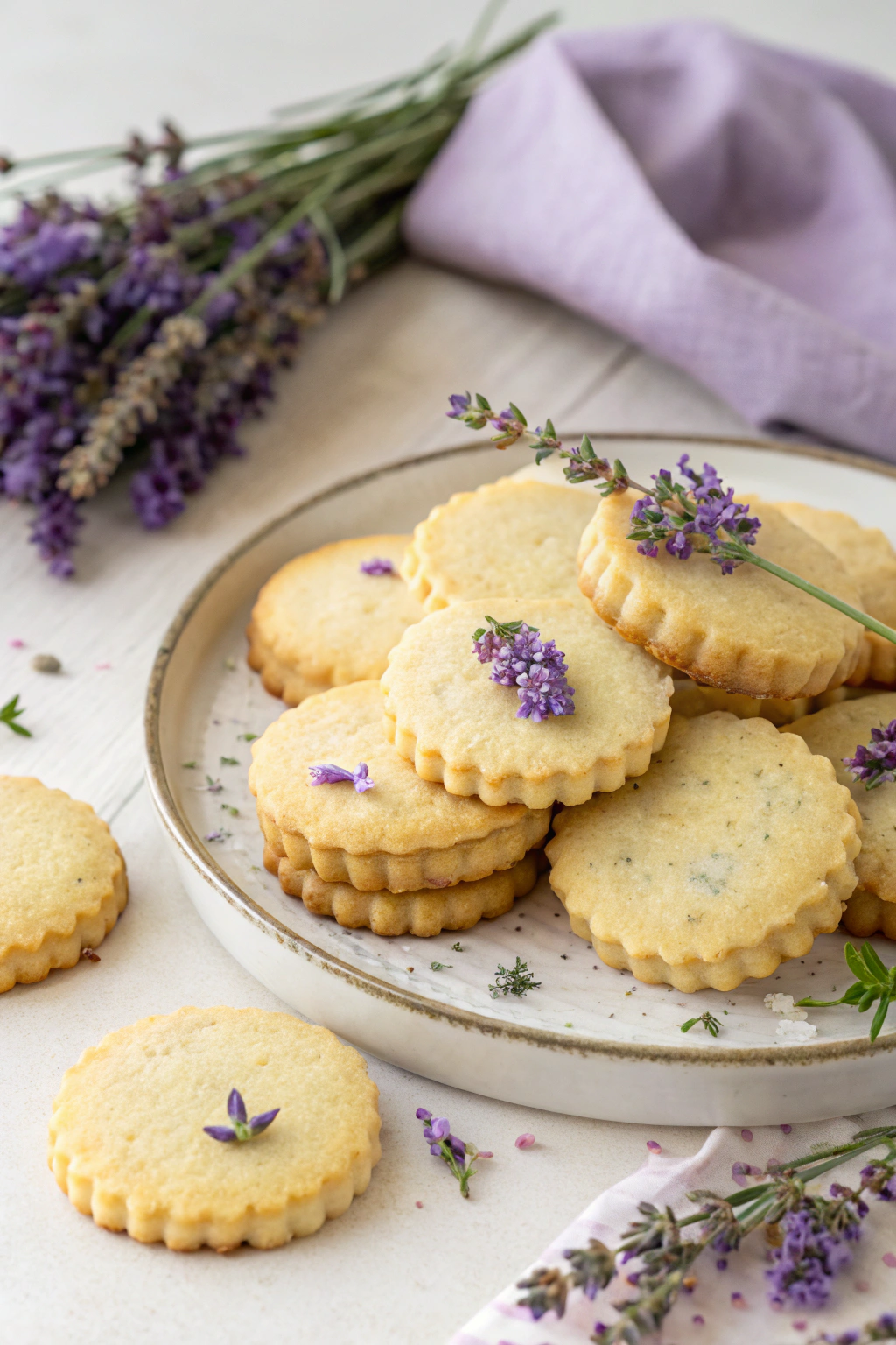 French Lavender Shortbread Cookies