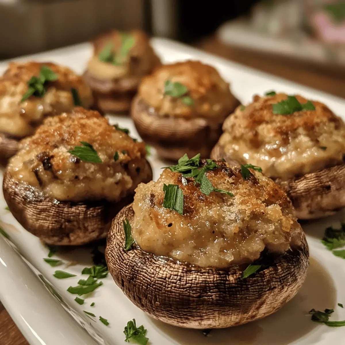 Hotel Lobby Stuffed Mushrooms