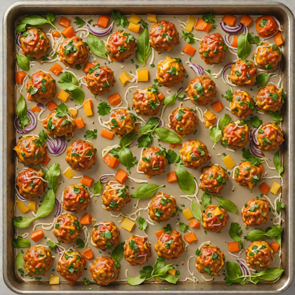 Sheet Pan Cheesy Turkey Meatballs with Hidden Veggies