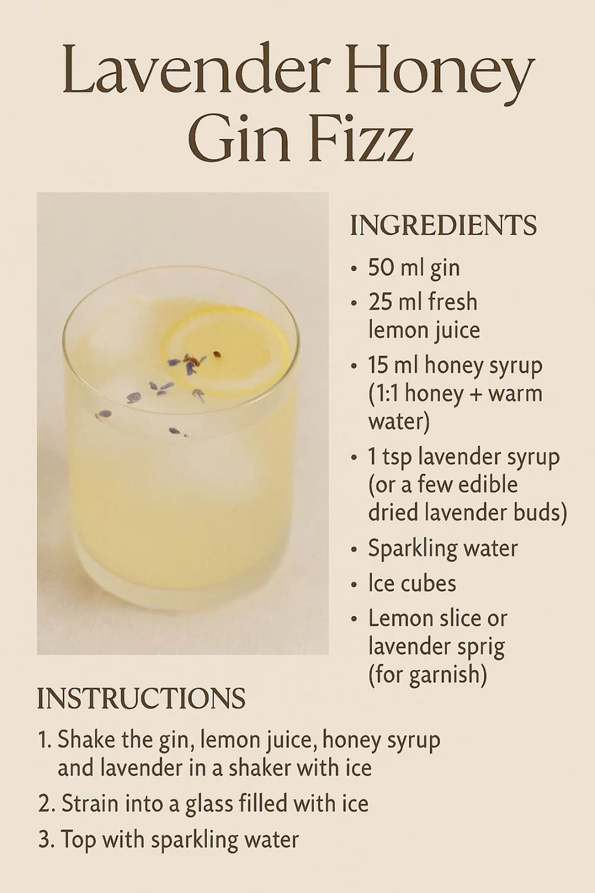 Citrus-Pressed Gin Fizz with Lavender Honey