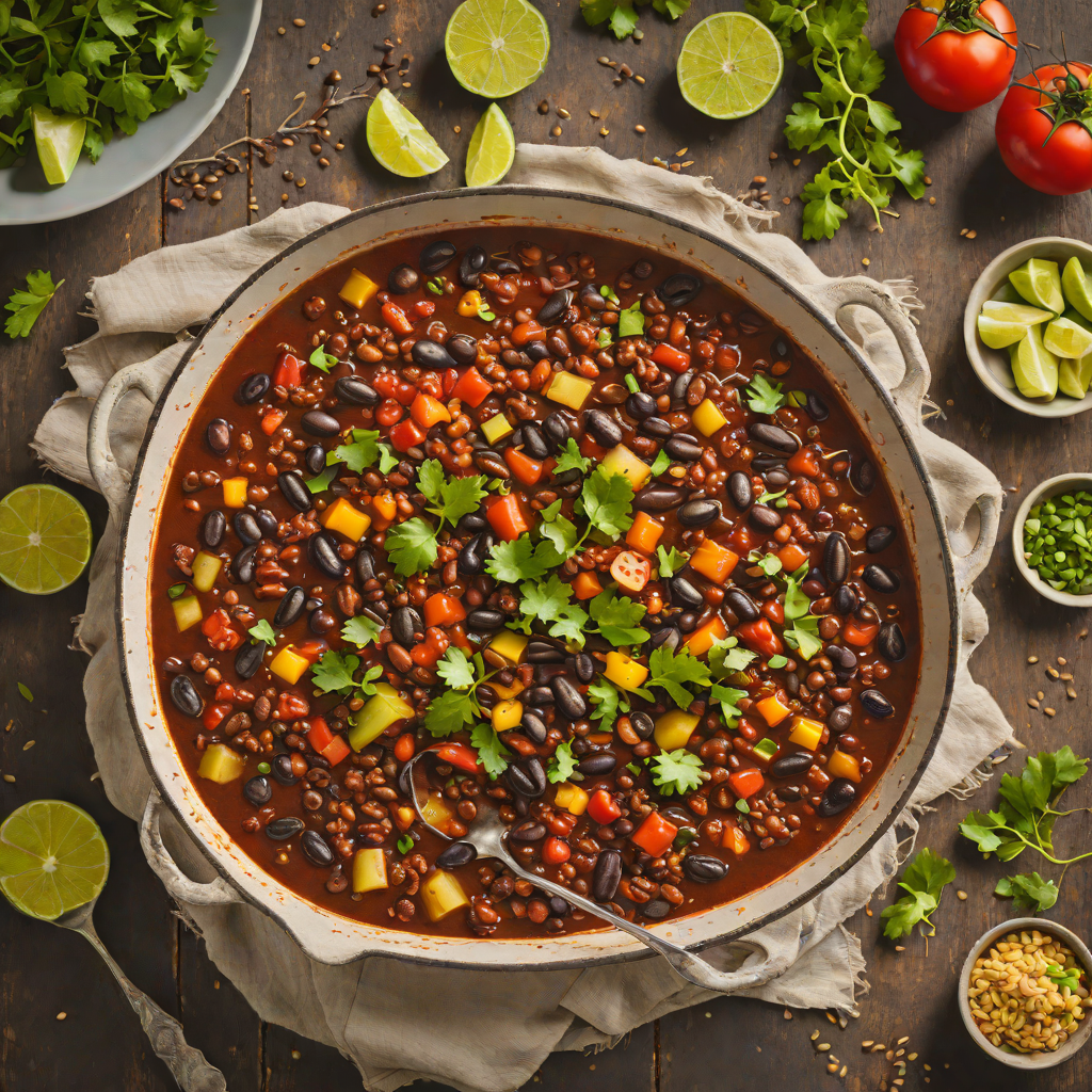 Rustic Vegetable and Black Bean Chili with Smoky Tomato Base