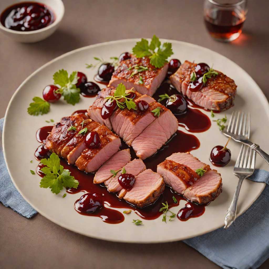 Pan-Seared Duck Breast with Cherry Gastrique