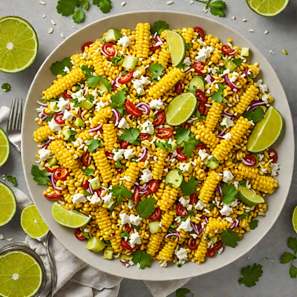 Spicy Roasted Street Corn Salad with Cotija and Lime