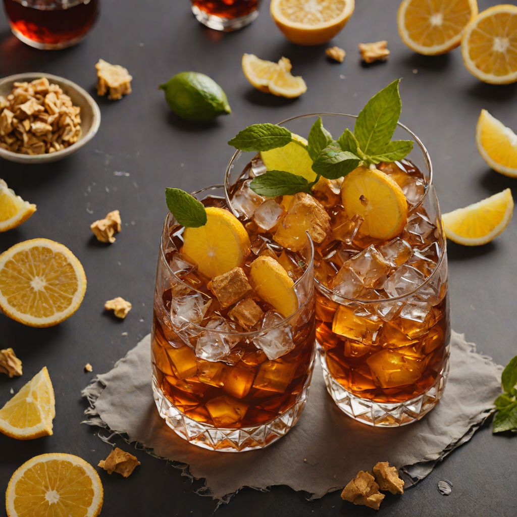 Ginger-Infused Dark Rum Old Fashioned