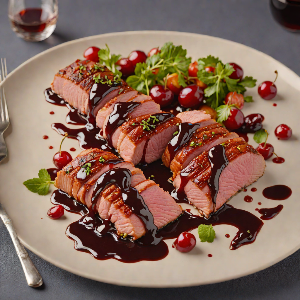 Pan-Seared Duck Breast with Cherry Balsamic Reduction