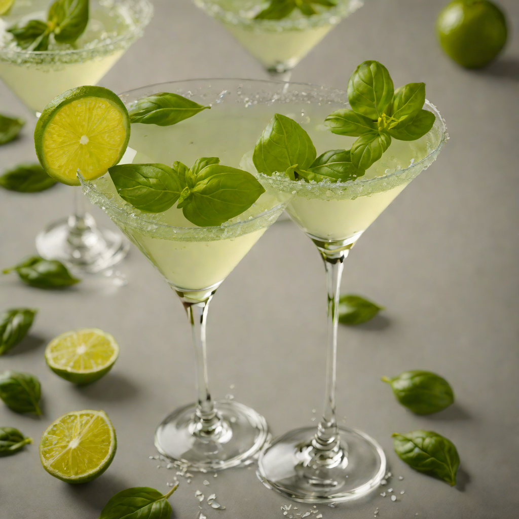 Zesty Gin and Basil Martini