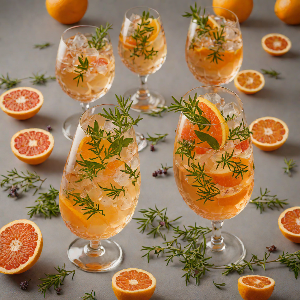 Herbal Aperitif Spritz with Thyme and Grapefruit