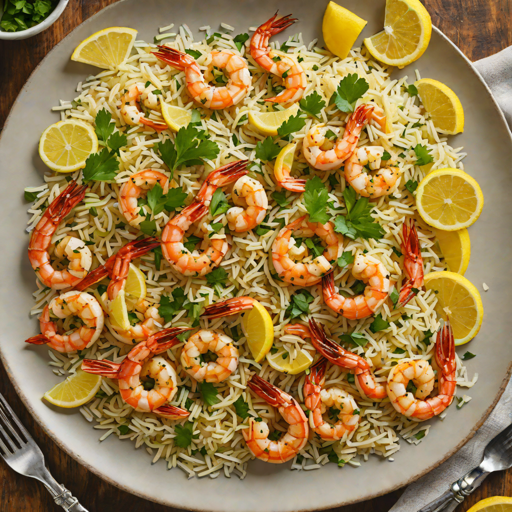 Sautéed Garlic Butter Shrimp with Lemon Parsley Rice