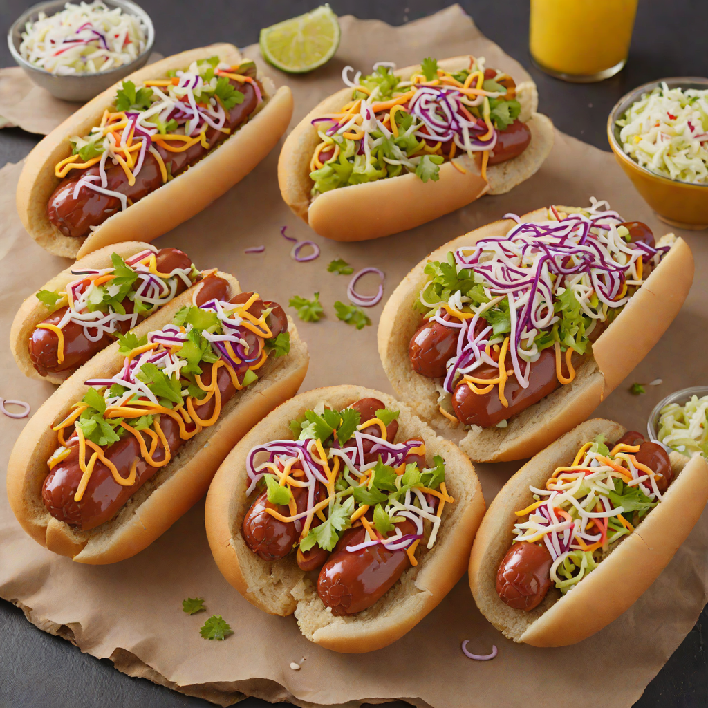 Grilled Softball Field Hot Dogs with Tangy Slaw