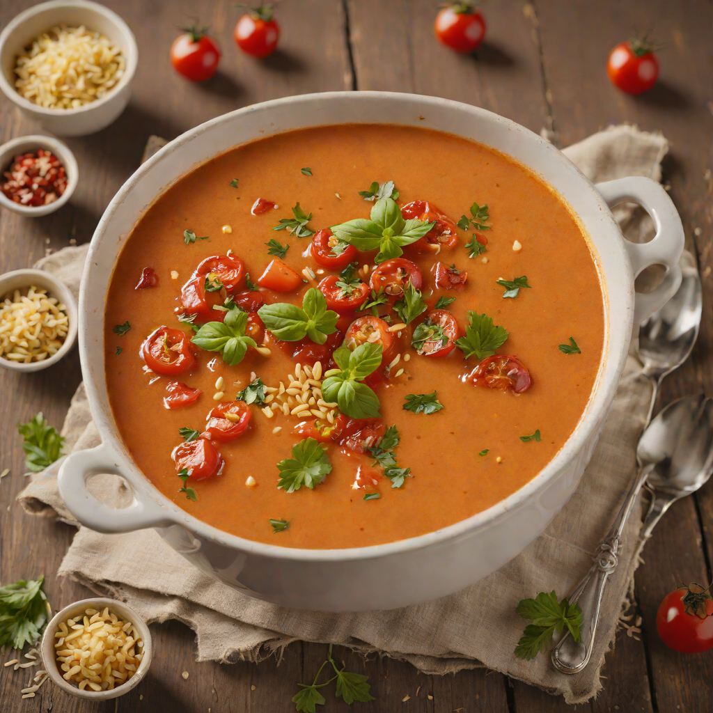 Oven-Roasted Tomato and Garlic Soup