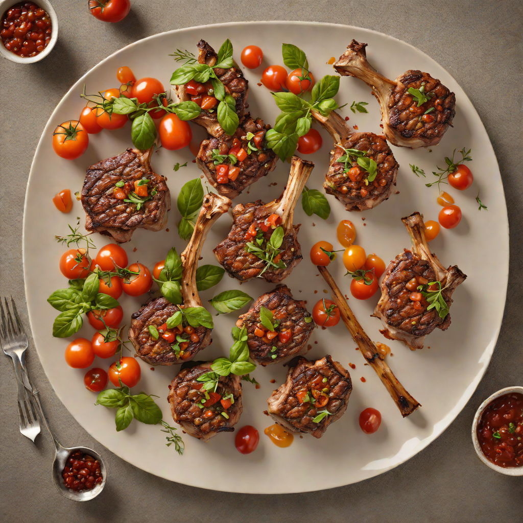 Pan-Seared Lamb Chops with Tomato and Herb Relish