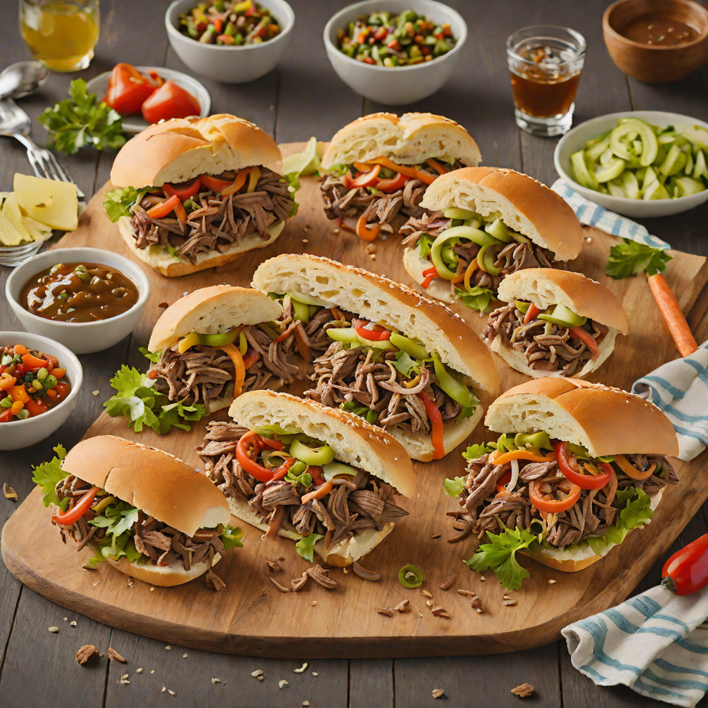 Slow-Simmered Italian Beef Sandwiches with Giardiniera