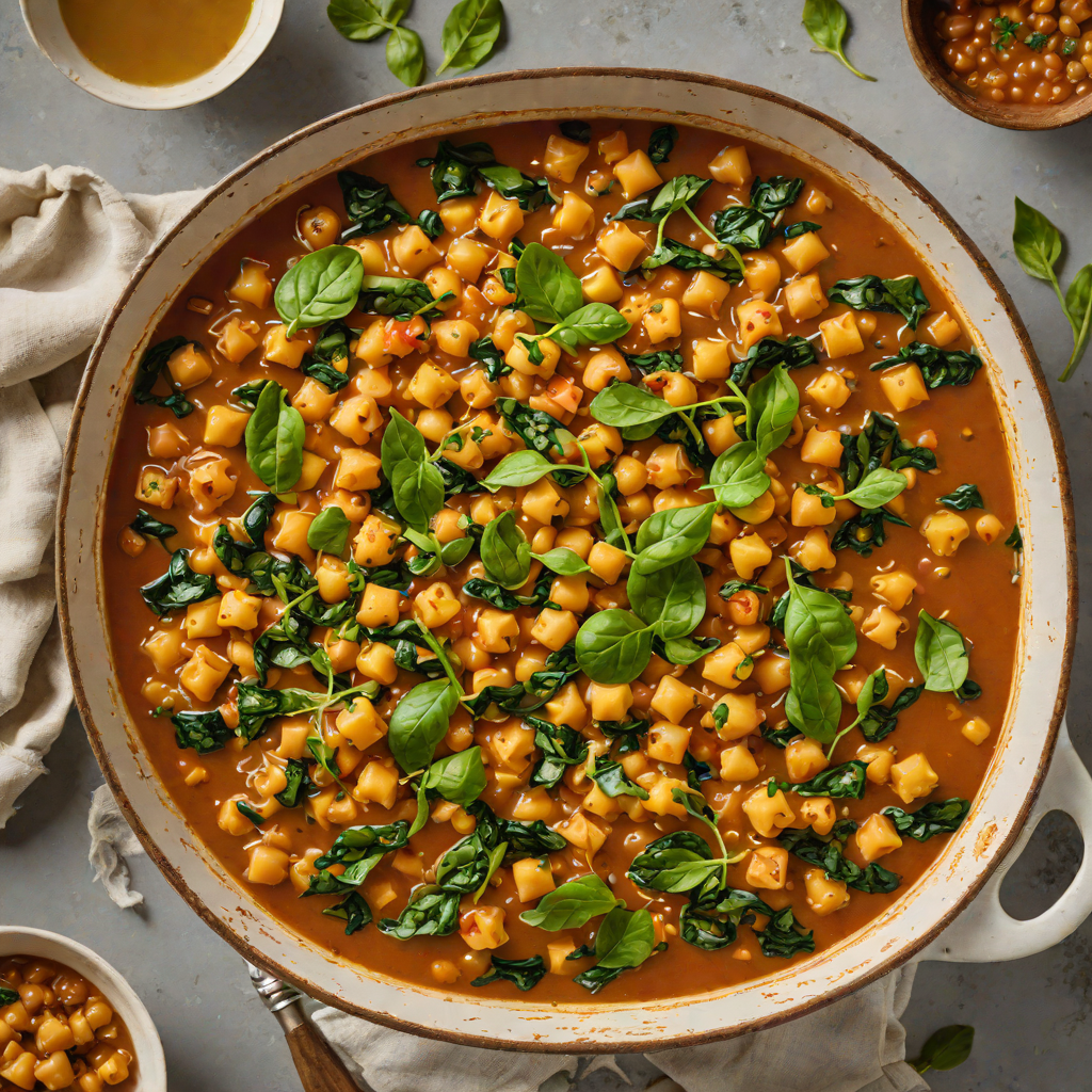 Mediterranean Chickpea and Hidden Spinach Stew