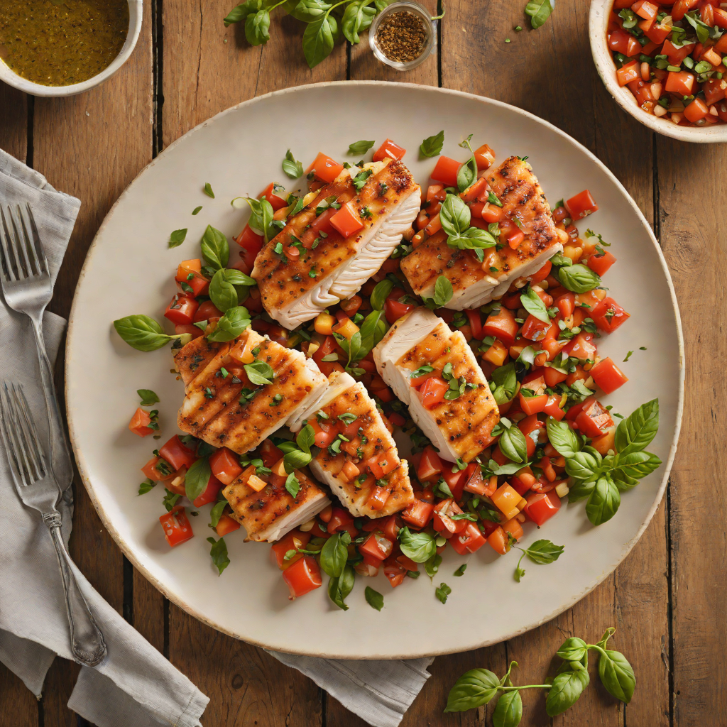 Pan-Seared Chicken with Tomato-Basil Relish