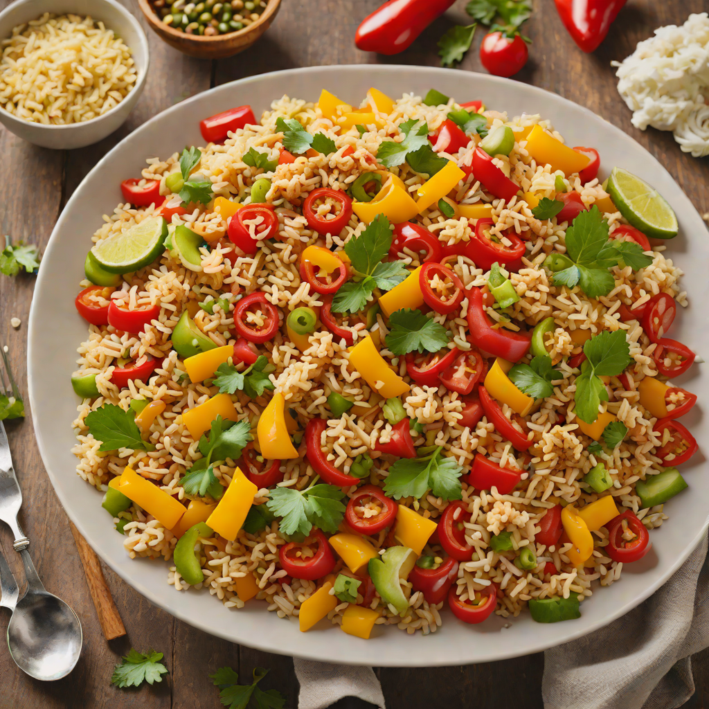 Cauliflower Rice Stir-Fry with Ground Turkey and Bell Peppers