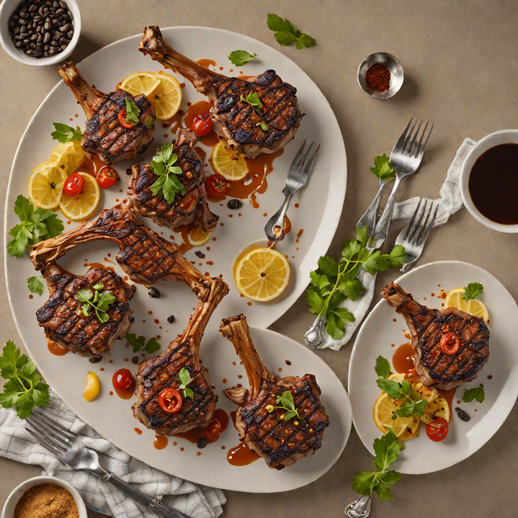 Ethiopian-Inspired Coffee Rubbed Grilled Lamb Chops