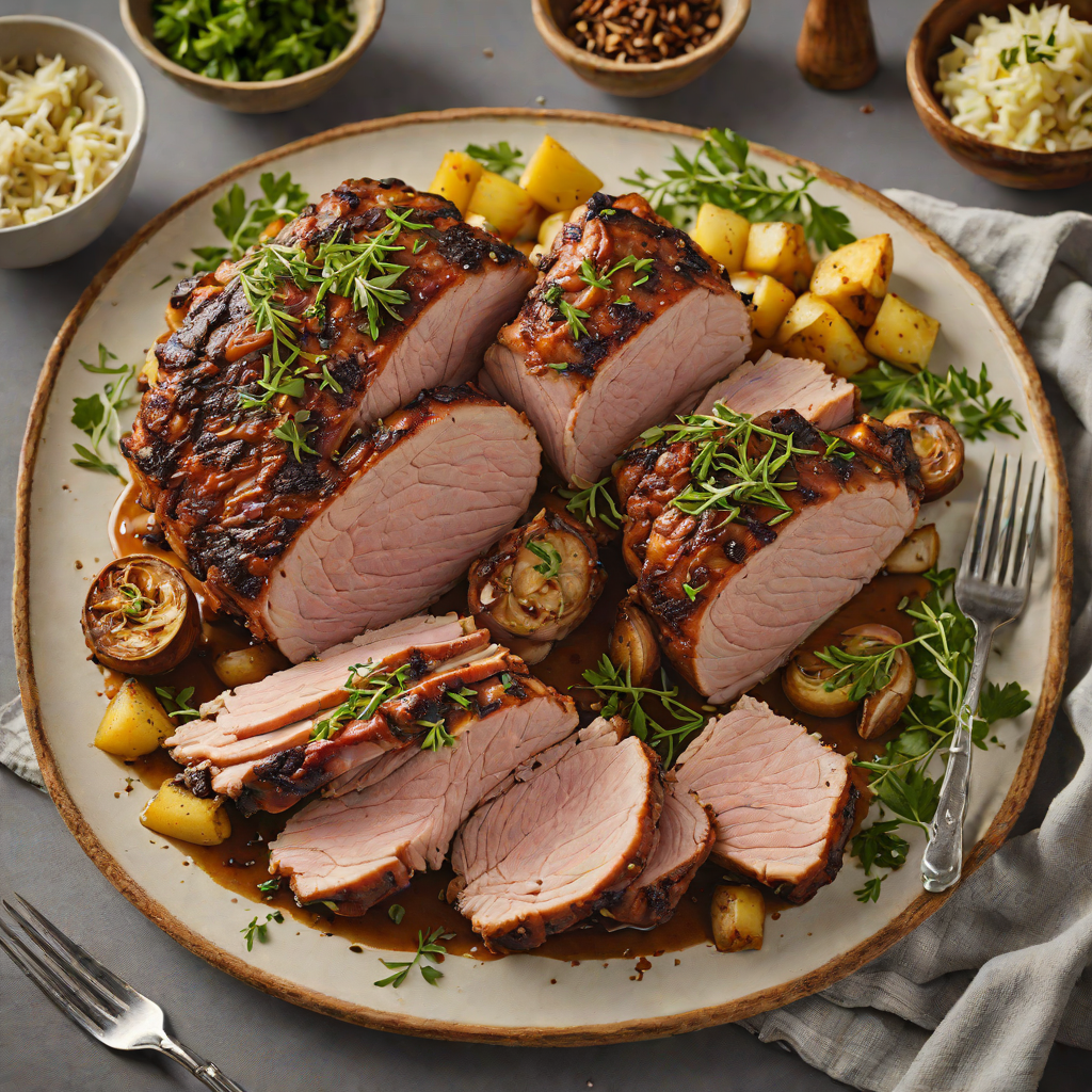 Slow-Roasted Spanish Pork Shoulder with Garlic and Herbs