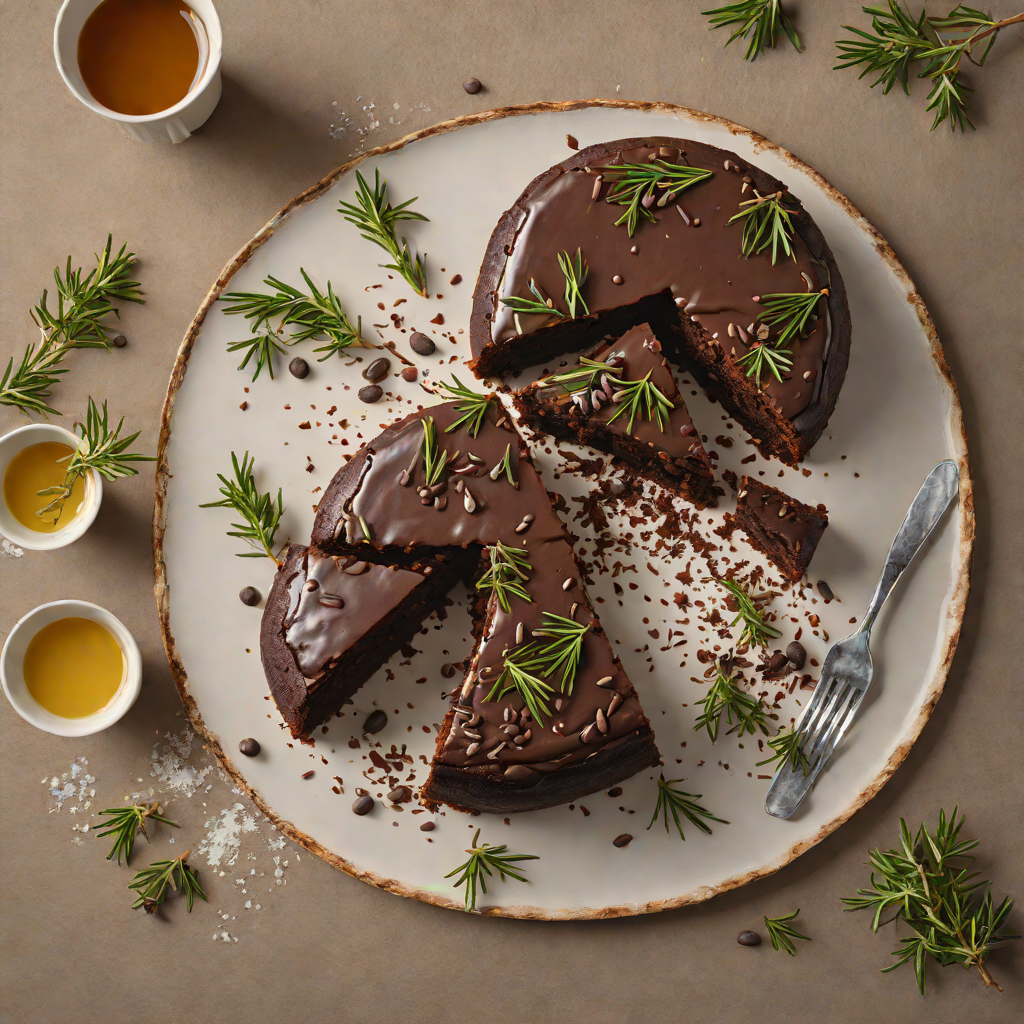 Chocolate-Rosemary Olive Oil Cake with Sea Salt