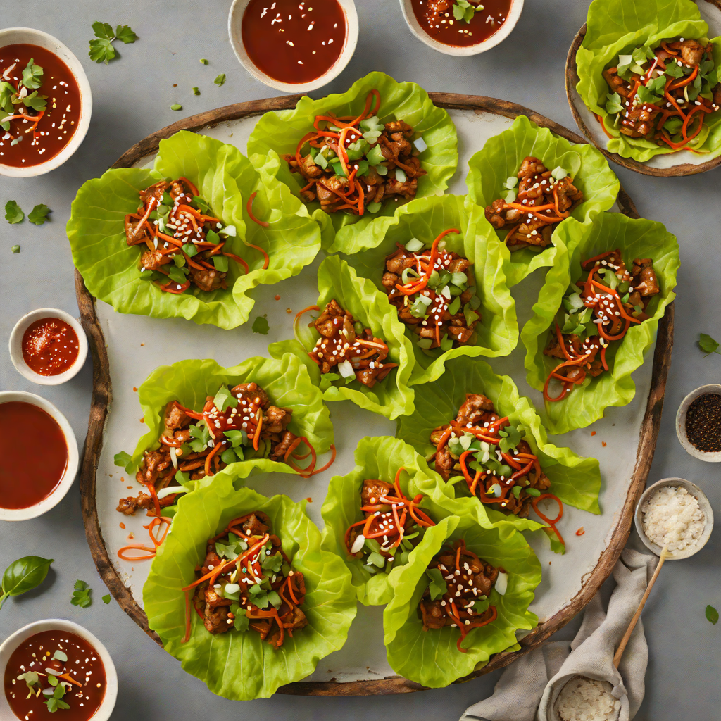 Spicy Korean-Inspired Pork Lettuce Wraps with Gochujang Sauce