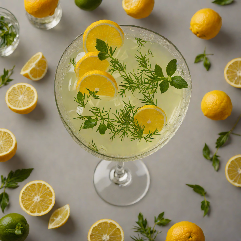 Citrus-Gin Martini with Fresh Herb Infusion