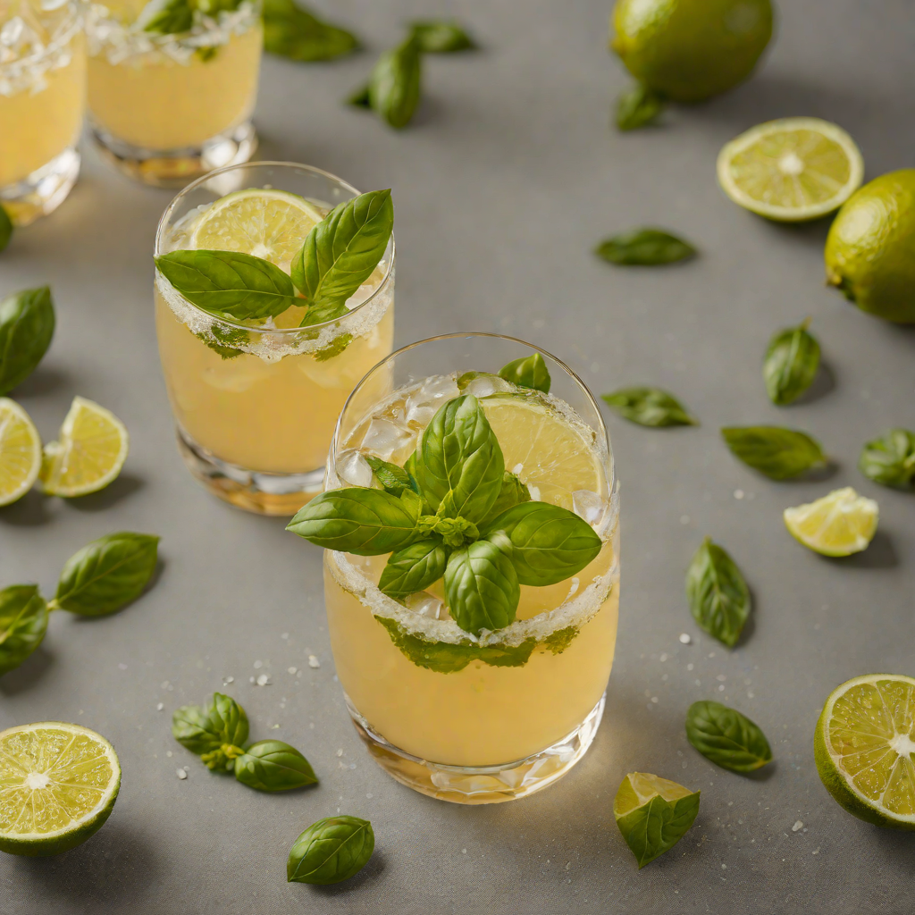 Herbal Tequila Sour with Fresh Basil