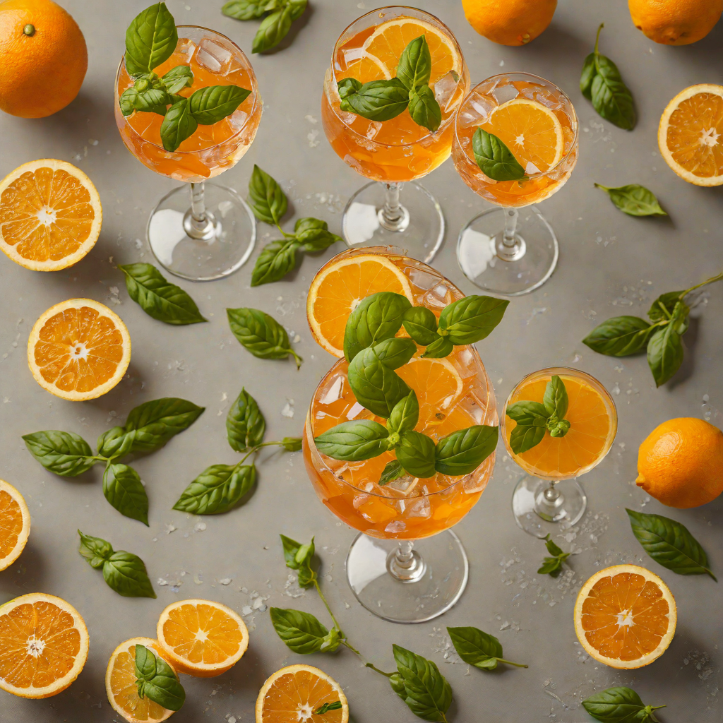 Herbal Citrus Spritz with Basil and Aperol