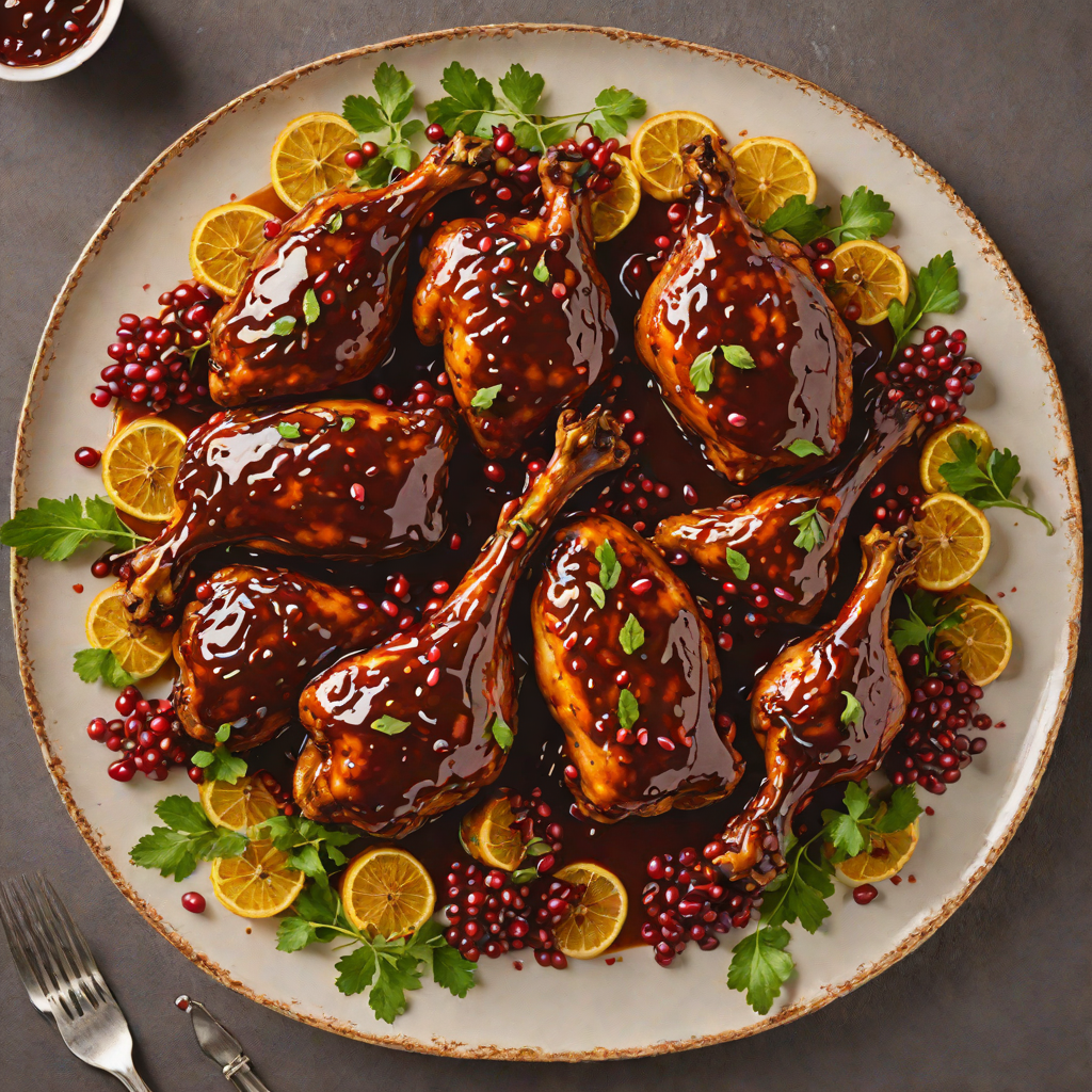 Spiced Syrian Chicken with Pomegranate Molasses Glaze