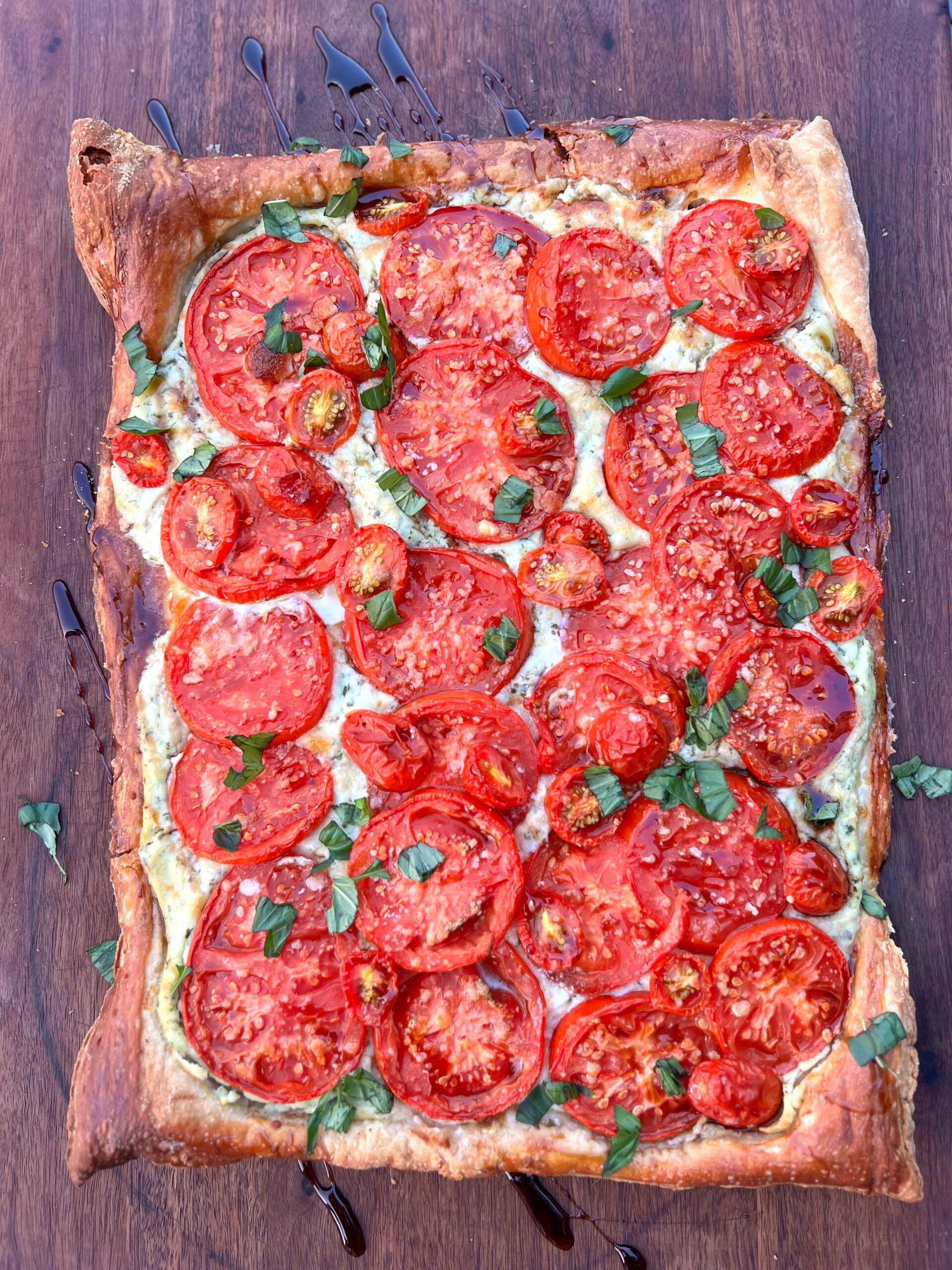 Herb-Infused Tomato Basil Tart with Garden Greens