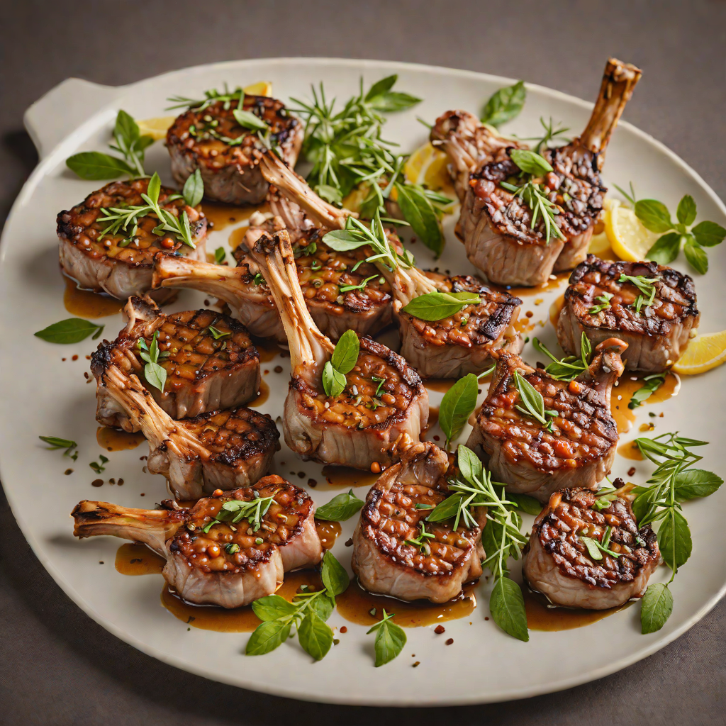 Pan-Seared Lamb Chops with Mint and Rosemary