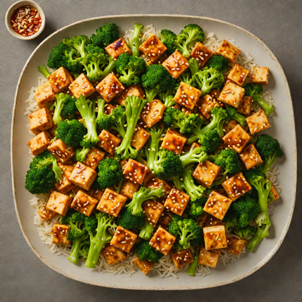 Stir-Fried Spicy Tofu with Garlic and Broccoli