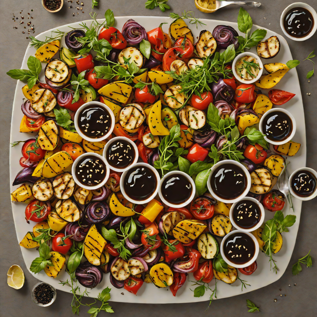 Herb-Infused Grilled Vegetable Platter with Balsamic Glaze