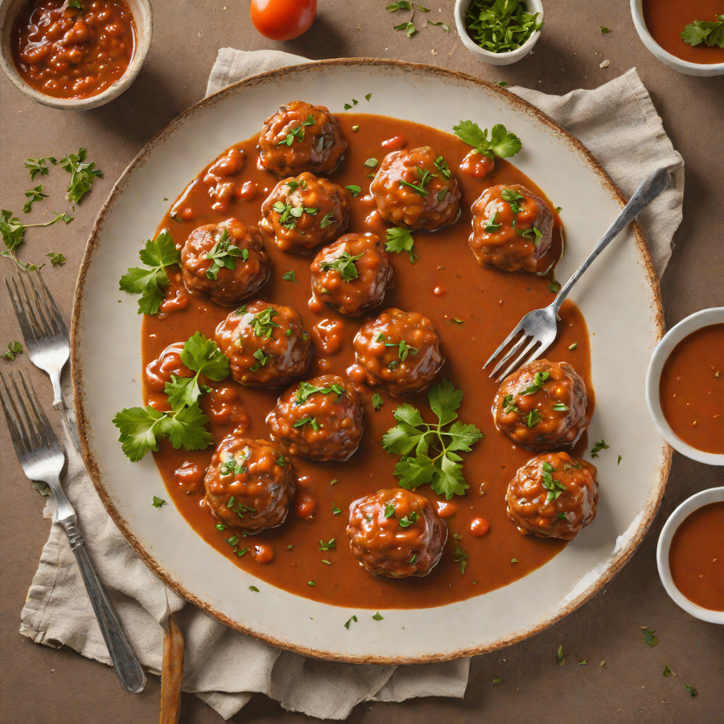 Slow-Cooked Lamb Rissoles with Tomato Gravy