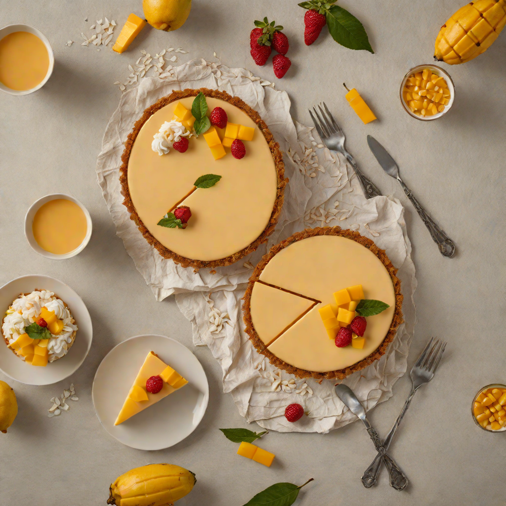 No-Bake Mango Coconut Cheesecake