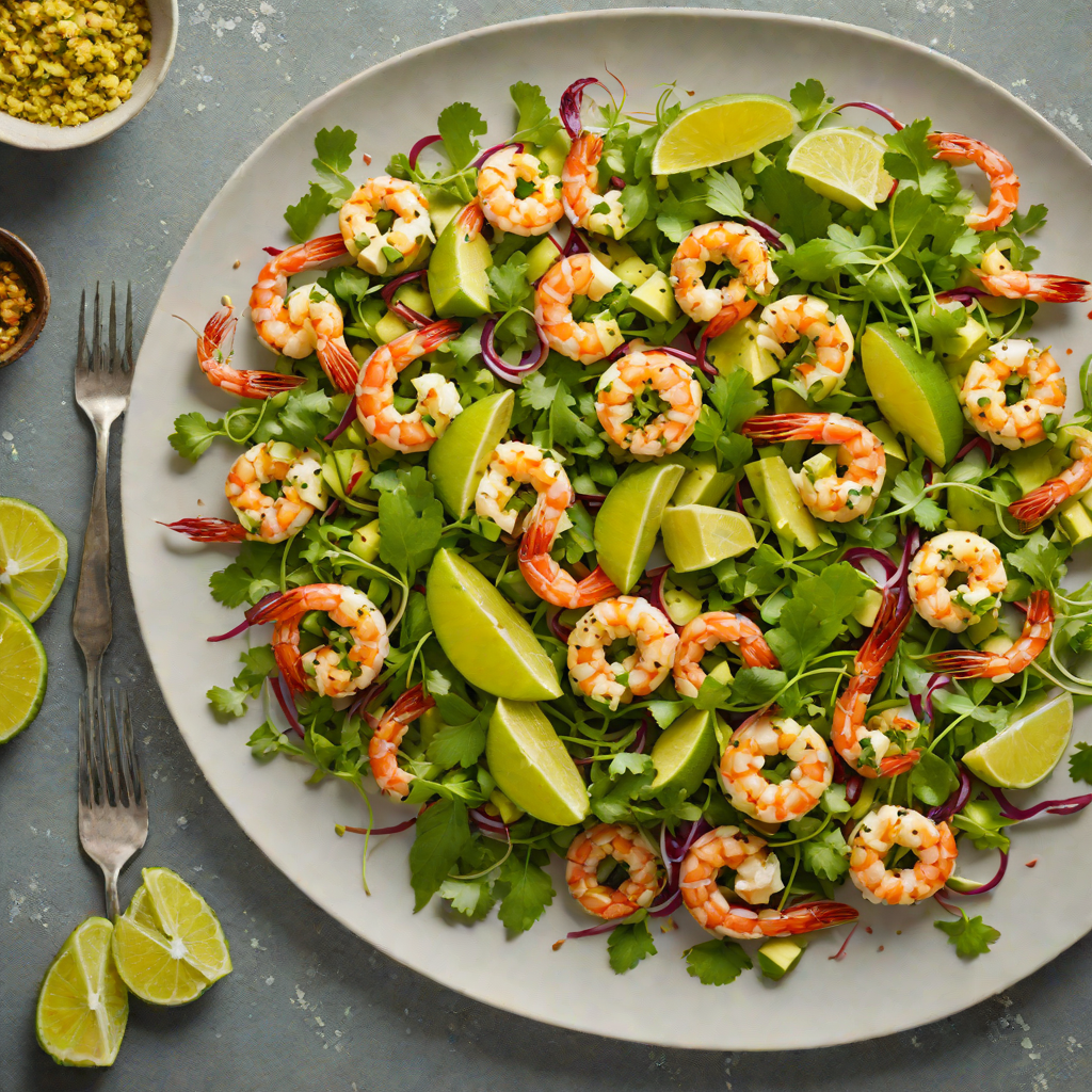 Sautéed Shrimp with Zesty Avocado and Cilantro Salad