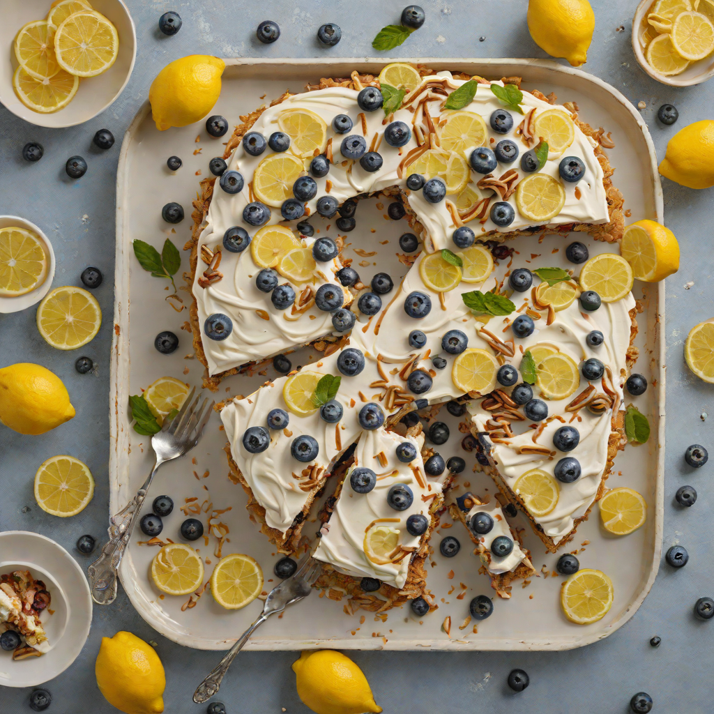No-Bake Lemon Blueberry Icebox Cake