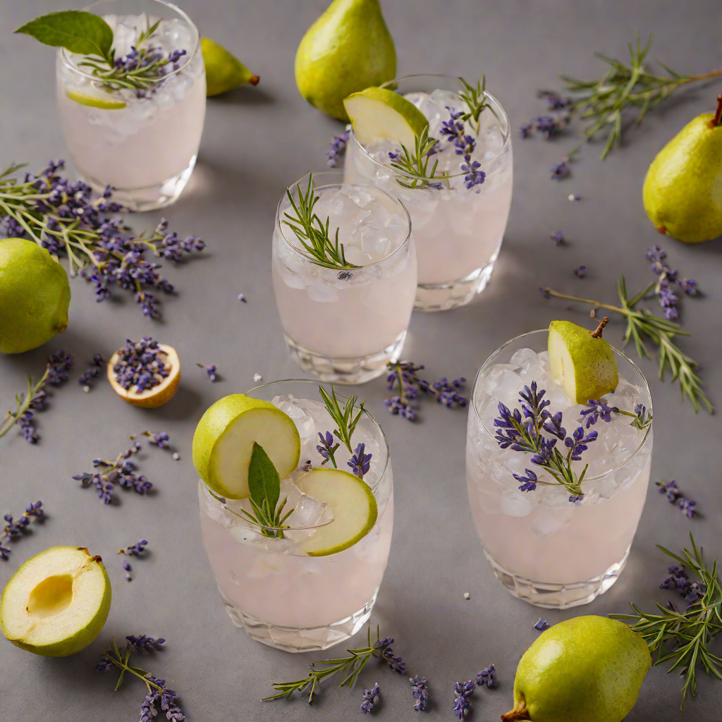 Lavender Pear Gin Fizz