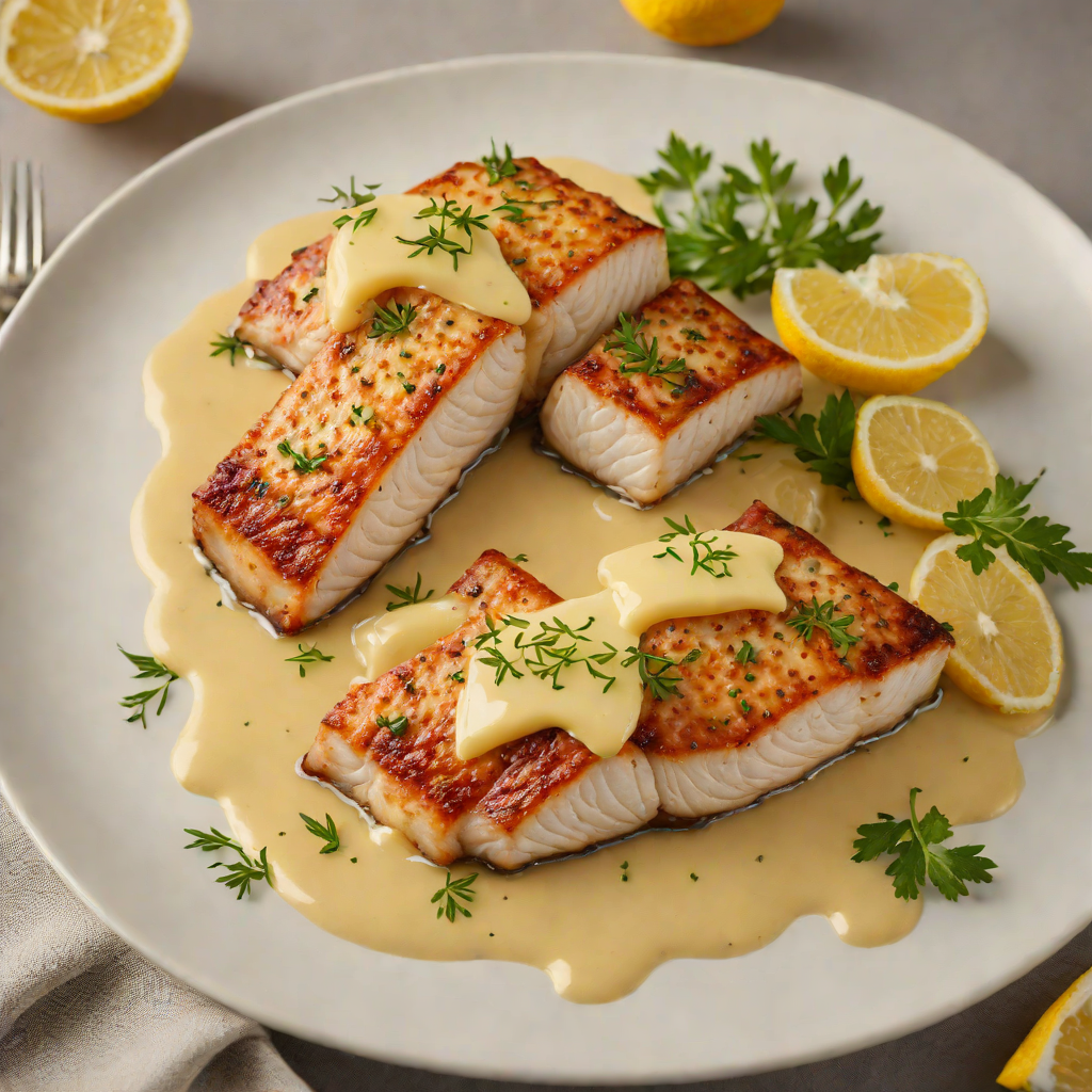 Pan-Seared Sturgeon with Lemon Butter Sauce