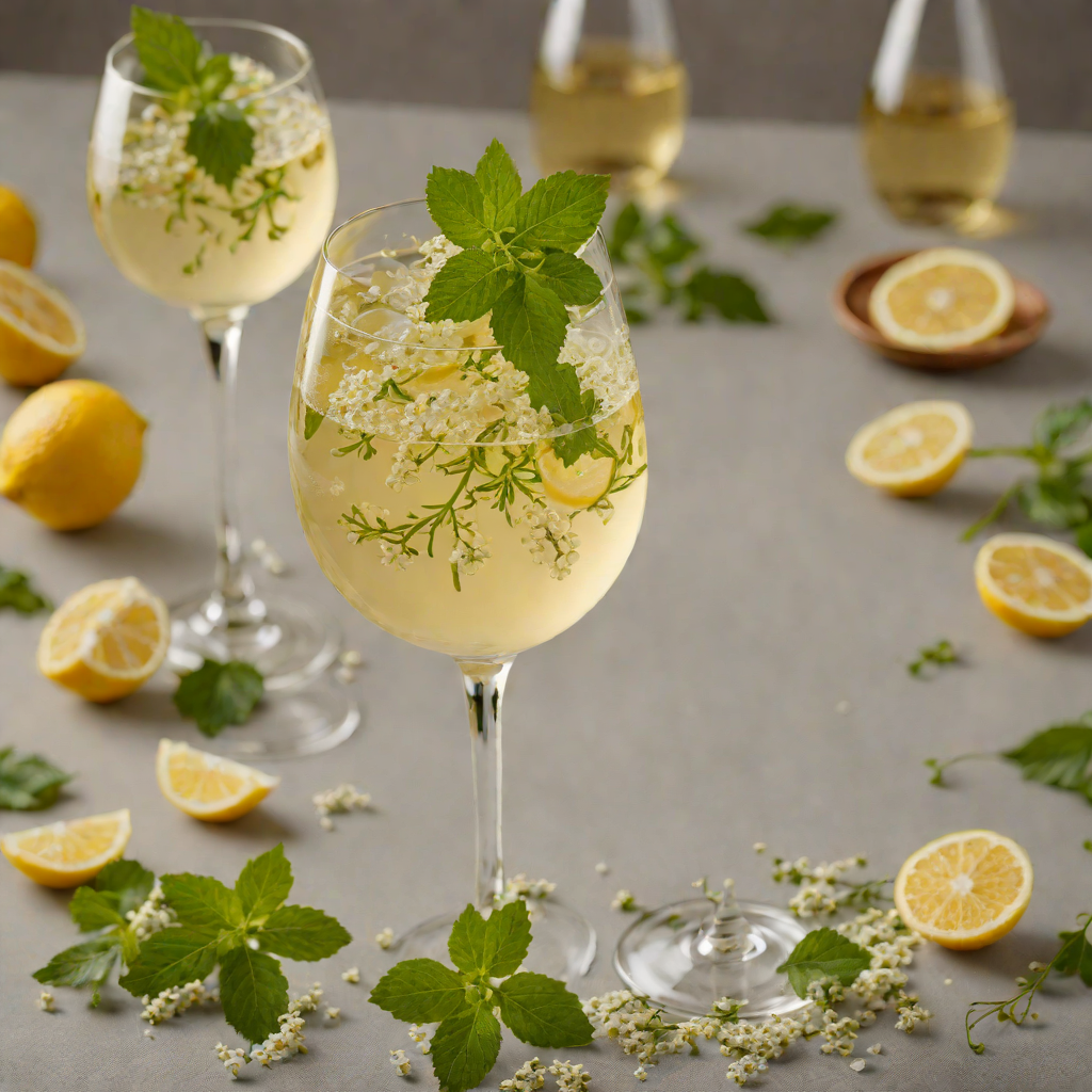 Herbal White Wine Spritz with Elderflower