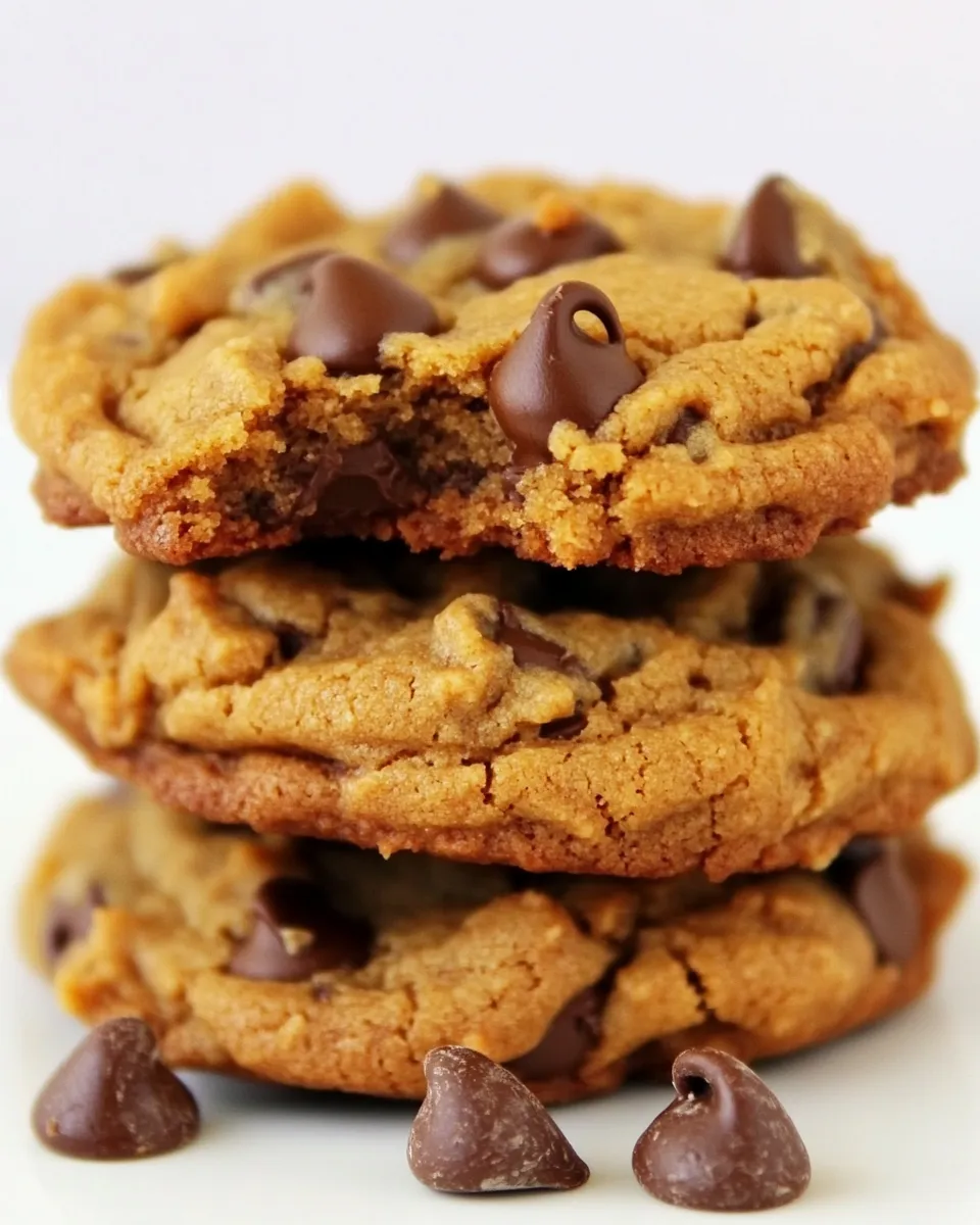 Five-Ingredient Peanut Butter Chocolate Chip Cookies