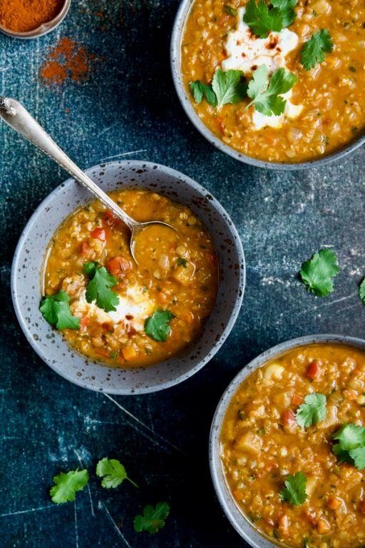 Berbere-Spiced Lentil Stew with Tomato and Garlic