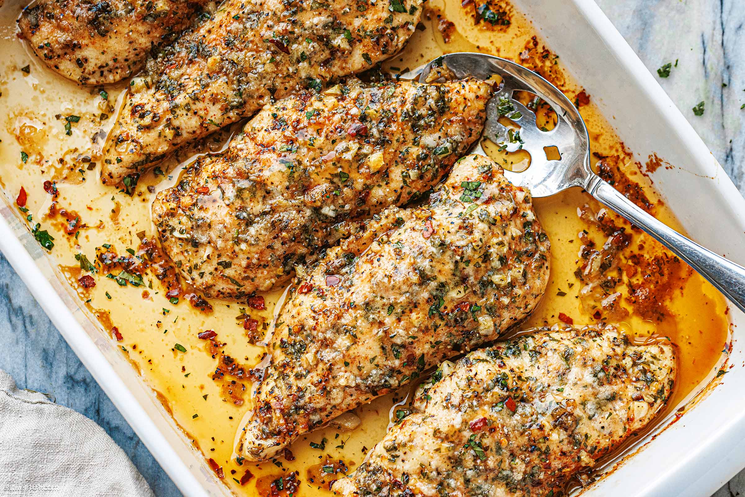 Oven-Baked Parmesan Chicken with Garlic Butter