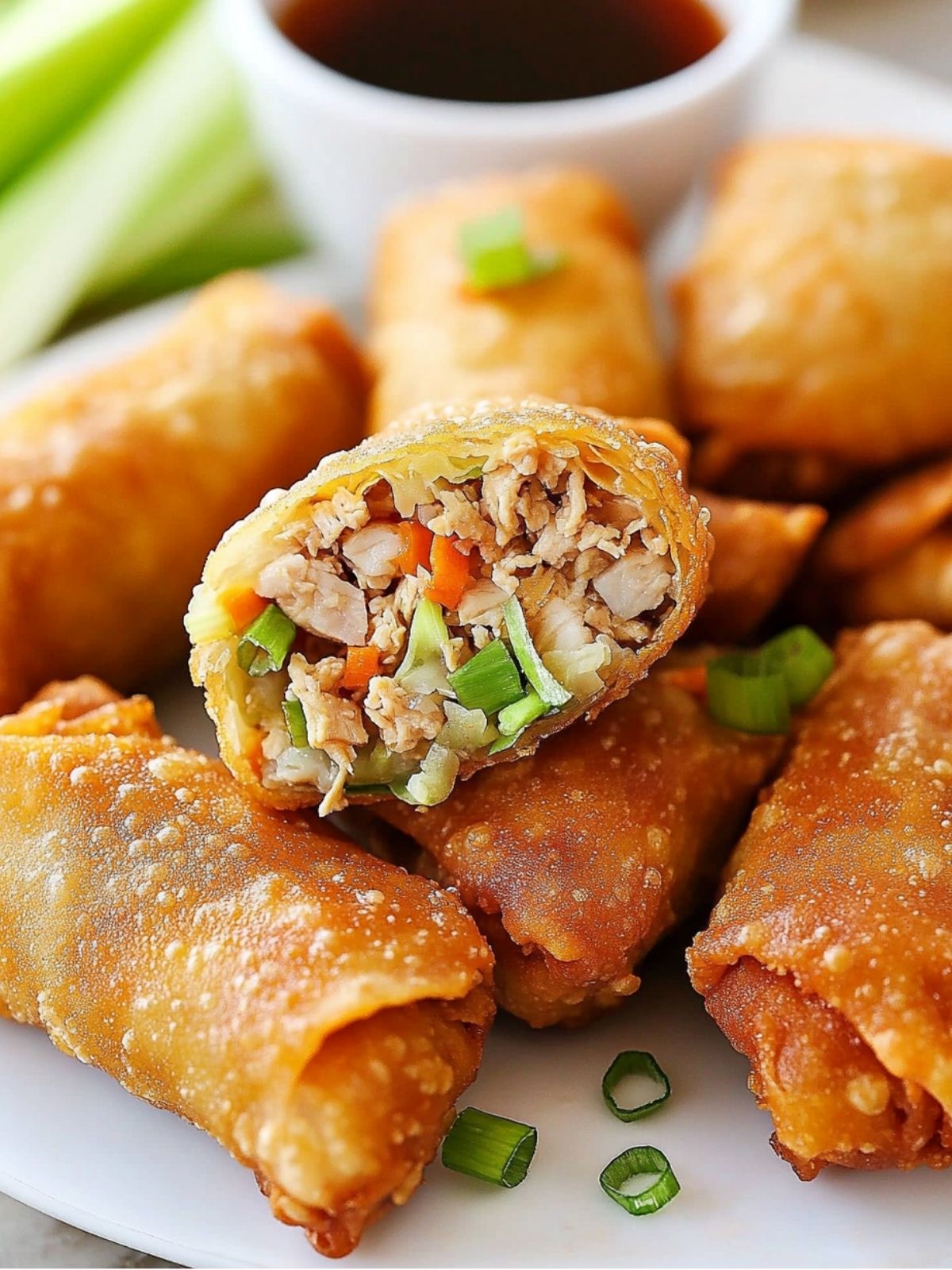 Baked Californian Egg Rolls with Chicken and Vegetables