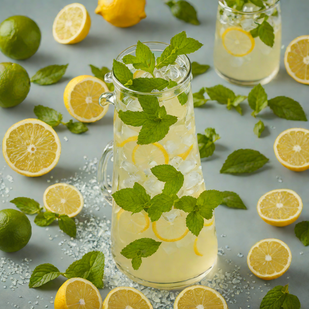 Mint-Infused Lemonade with Sparkling Citrus and Honey