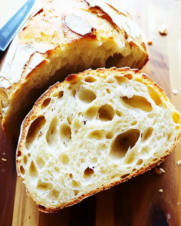 No-Knead Artisan Crusty Bread with Hunter Valley Damper Twist