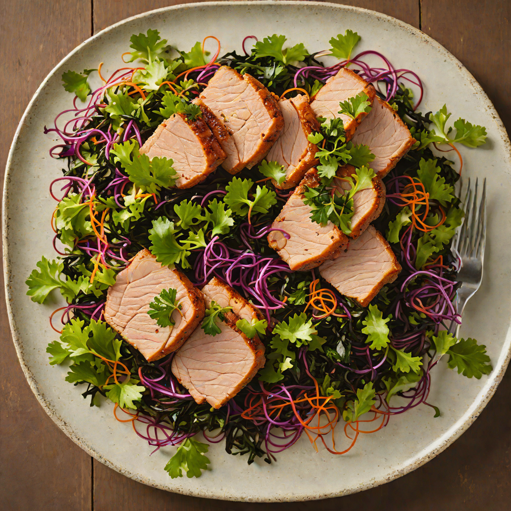 Pan-Seared Pork with Okinawan Seaweed Salad