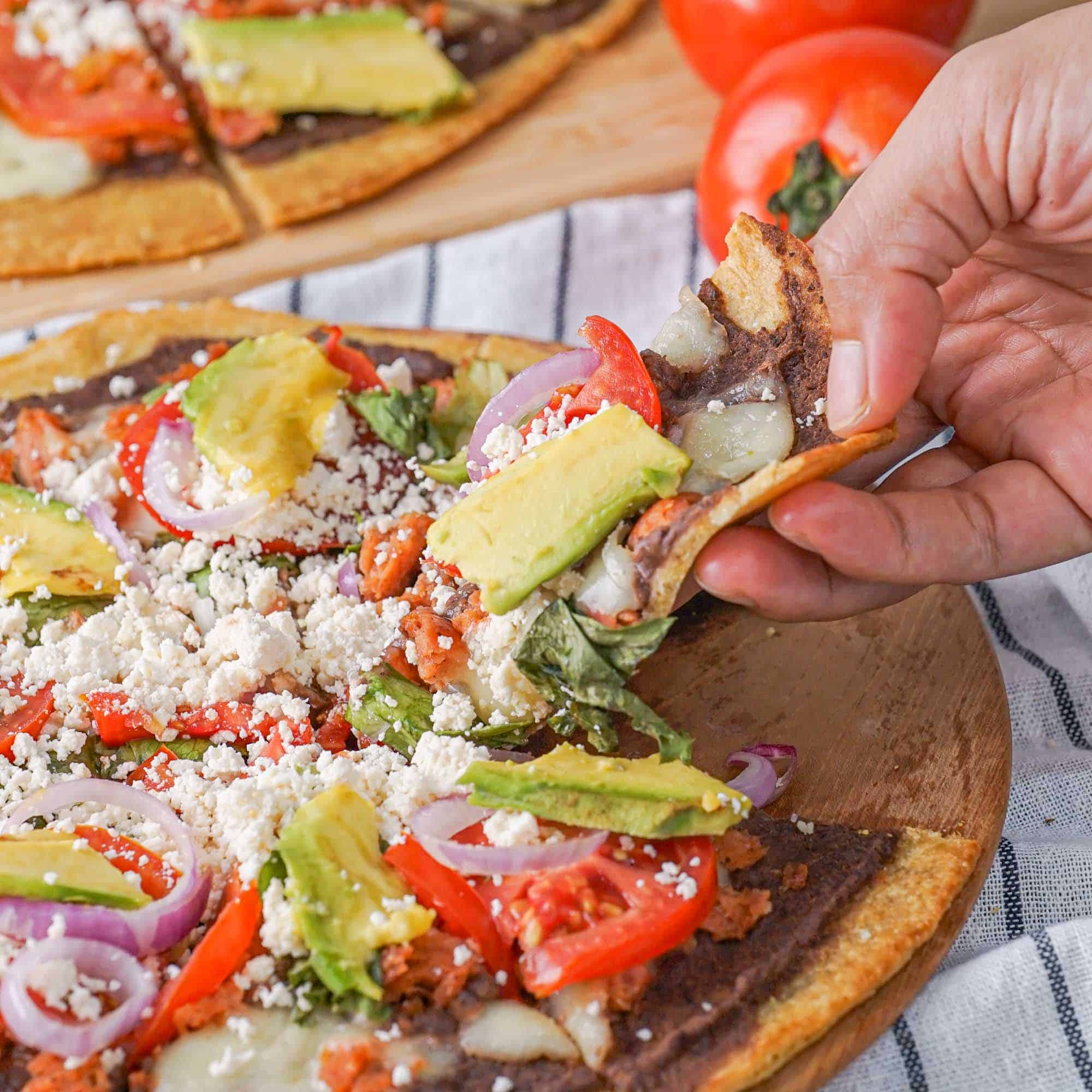 Griddled Oaxacan Tlayudas with Oaxaca Cheese and Black Beans
