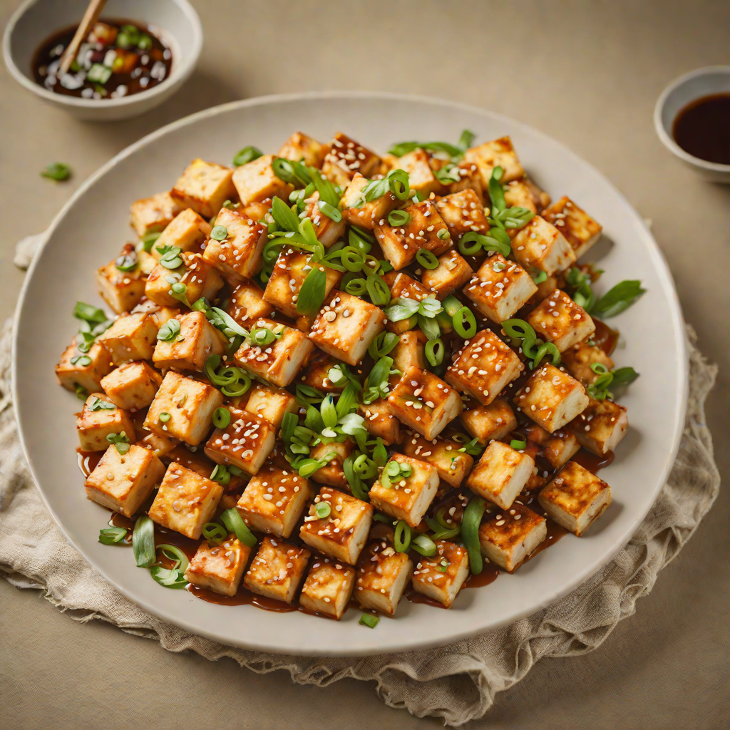Quick Stir-Fried Tofu with Ginger and Scallion