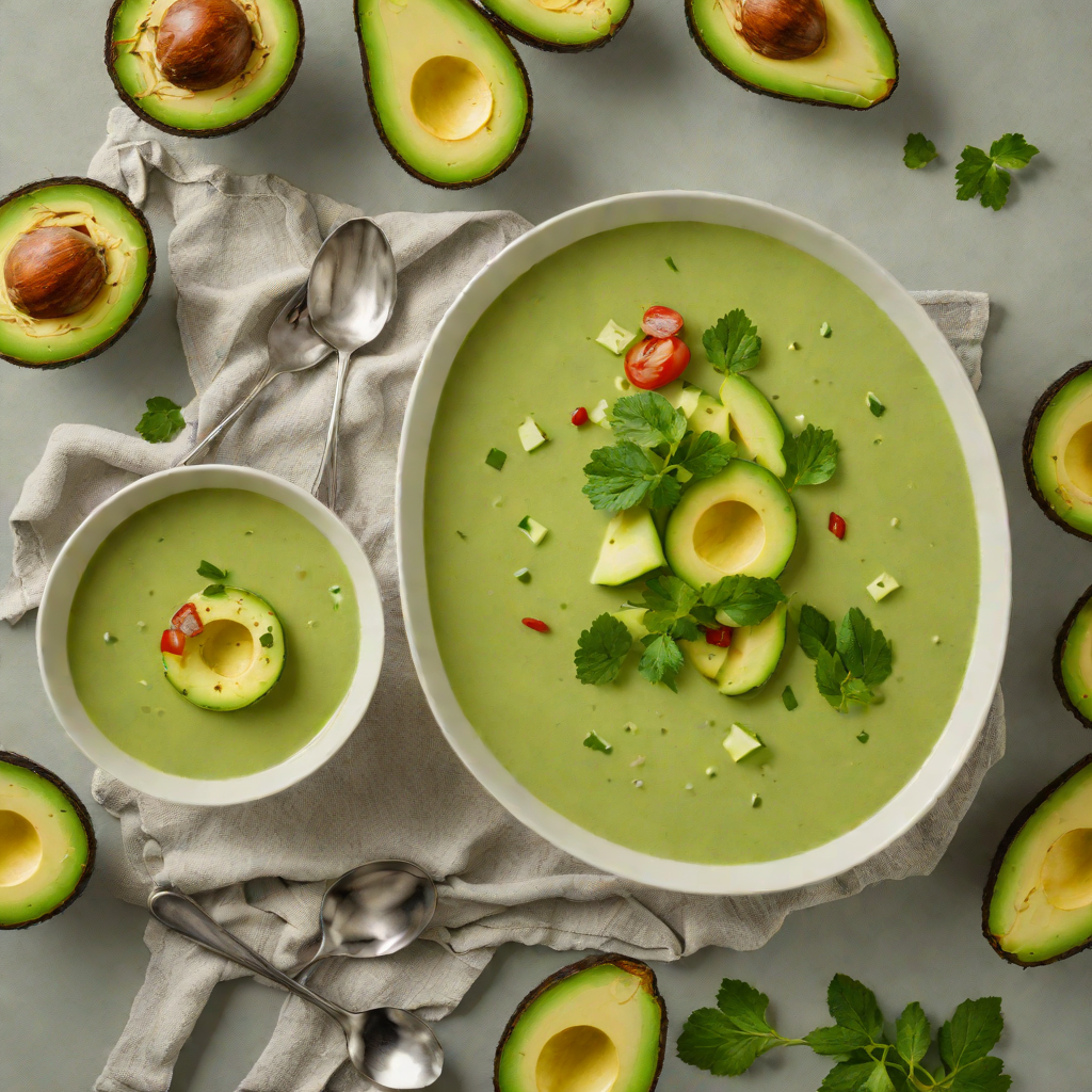No-Bake Chilled Avocado and Cucumber Soup