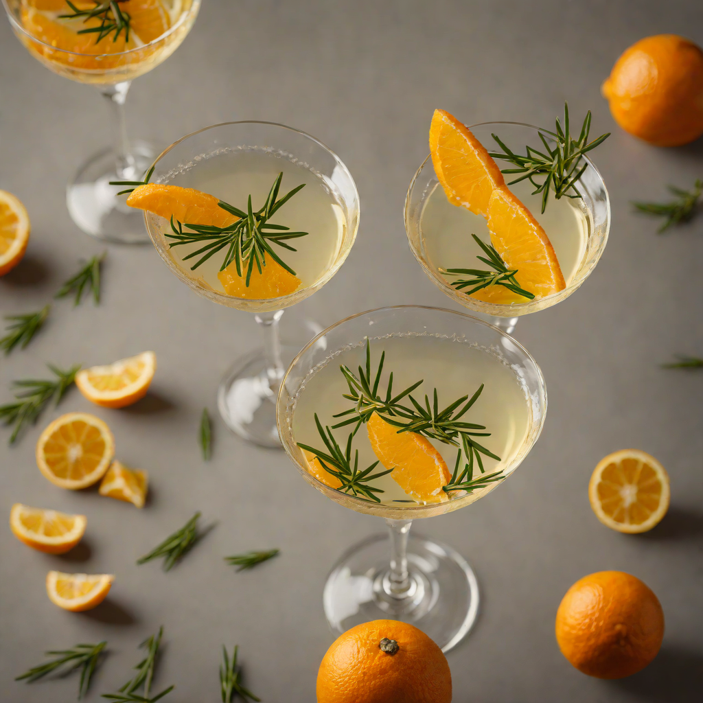 Orange Peel Gin Martini with Rosemary Twist